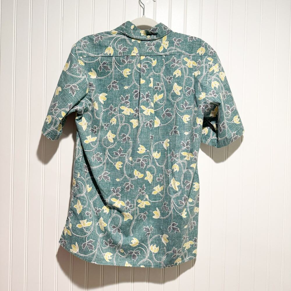 Vintage Reyn Spooner Hawaiian Shirt Teal Floral Mens Small - Picture 5 of 5